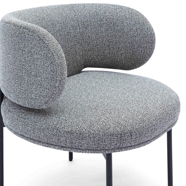 Maureen Speckled Grey Performance Boucle Dining Chair | BeBoldFurniture
