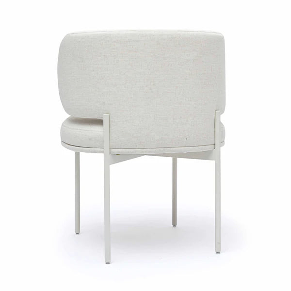 Maureen Cream Performance Upcycled Linen Dining Chair | BeBoldFurniture
