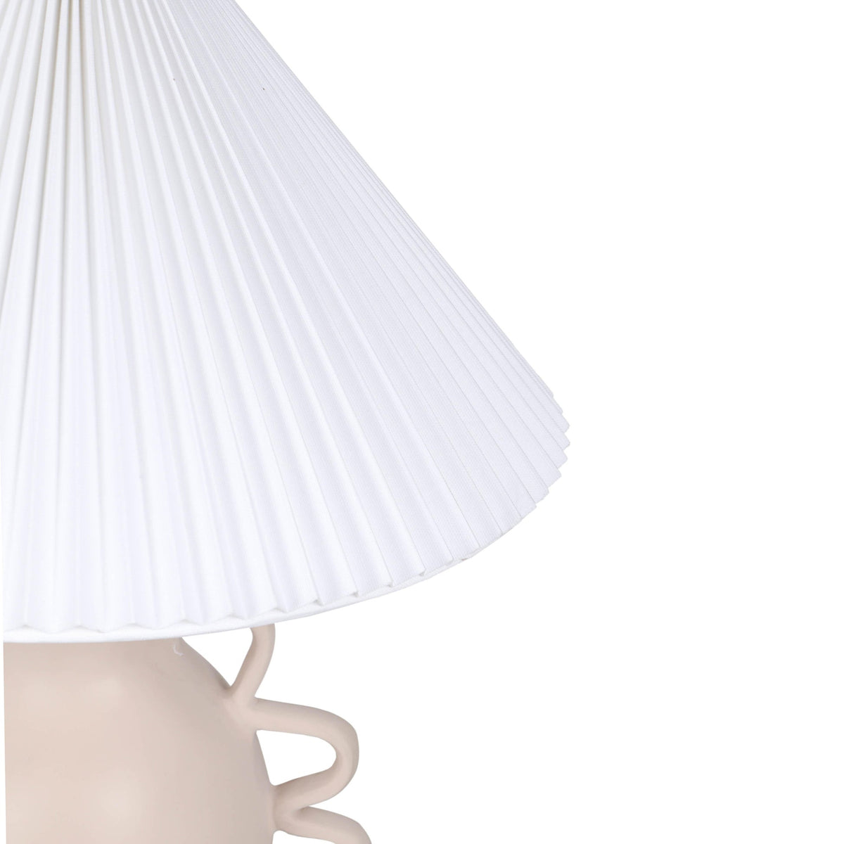 Hazza Cream Pleated Table Lamp | BeBoldFurniture