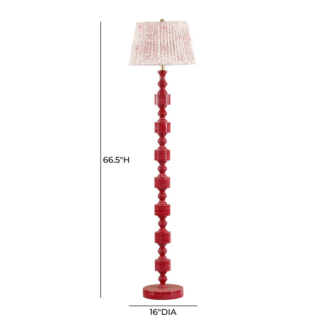 Peggy Pink Spotted Floor Lamp | BeBoldFurniture
