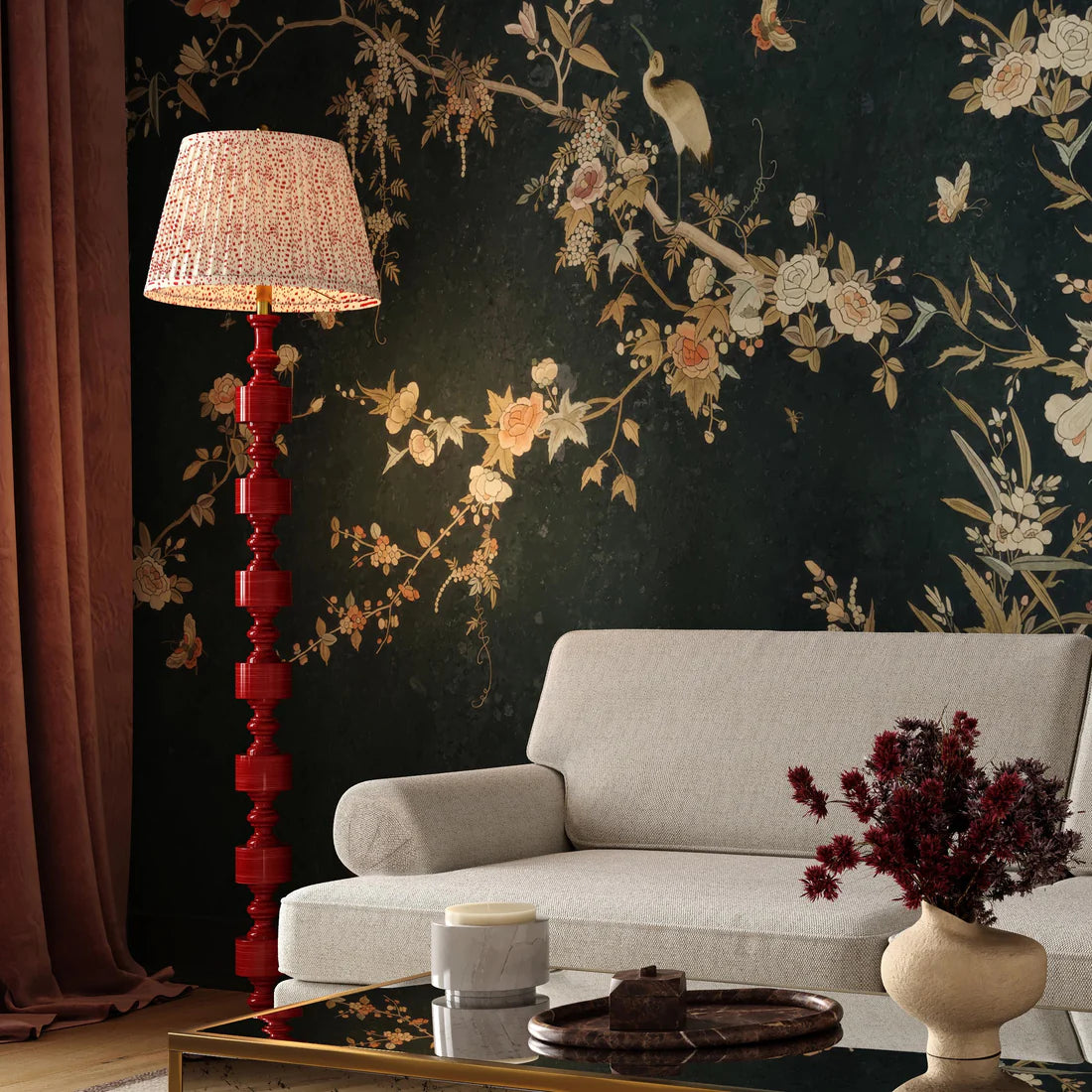 Peggy Pink Spotted Floor Lamp | BeBoldFurniture