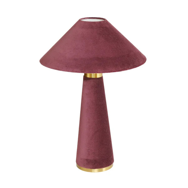 Graham Burgundy Velvet Table Lamp | BeBoldFurniture