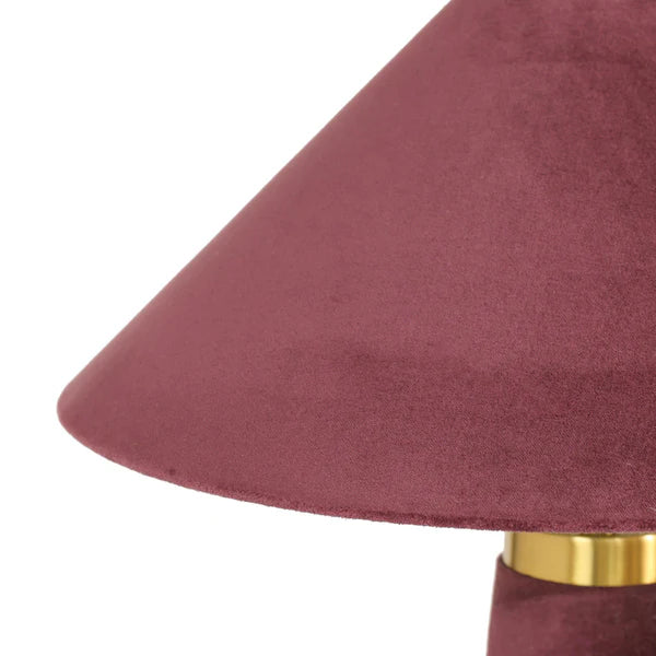 Graham Burgundy Velvet Table Lamp | BeBoldFurniture