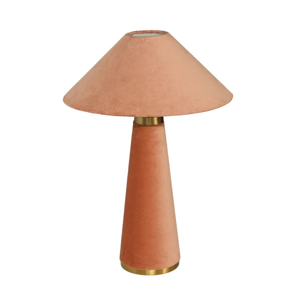 Graham Terracotta Velvet Table Lamp | BeBoldFurniture