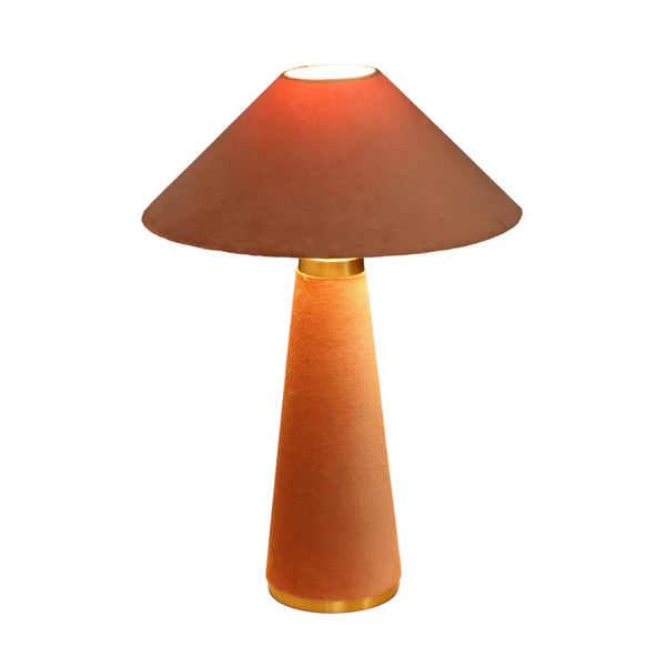 Graham Terracotta Velvet Table Lamp | BeBoldFurniture