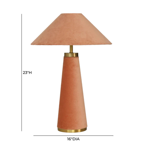 Graham Terracotta Velvet Table Lamp | BeBoldFurniture
