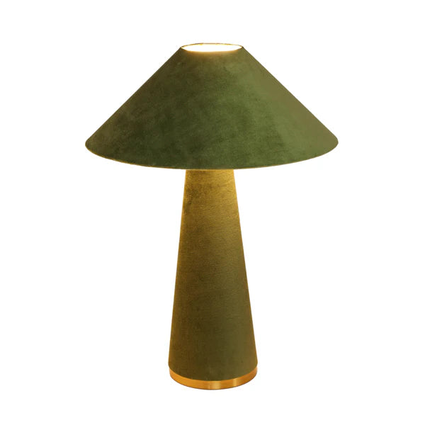 Graham Moss Green Velvet Table Lamp | BeBoldFurniture