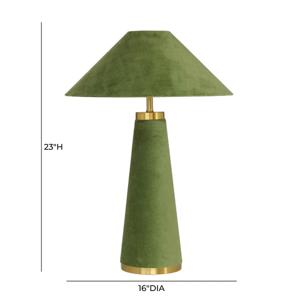 Graham Moss Green Velvet Table Lamp | BeBoldFurniture
