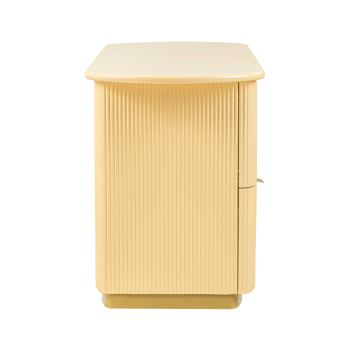 Francesca Yellow Peach 3-Drawer Executive Desk | BeBoldFurniture