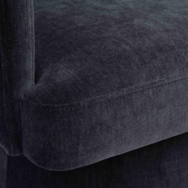 Kristen Black Upcycled Chenille Rolling Desk Chair | BeBoldFurniture