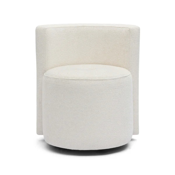 Alyssa Cream Chenille Rolling Desk Chair | BeBoldFurniture 