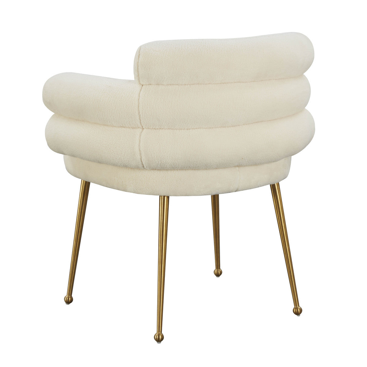 Dente Cream Faux Sheepskin Dining Chair by Inspire Me! Home Decor | BeBoldFurniture