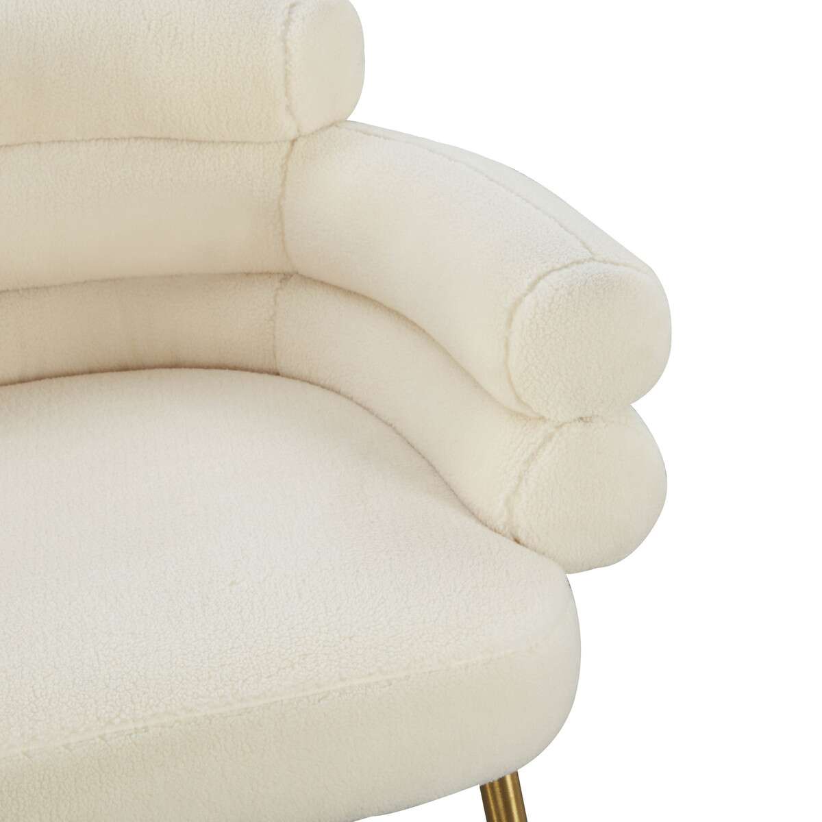 Dente Cream Faux Sheepskin Dining Chair by Inspire Me! Home Decor | BeBoldFurniture
