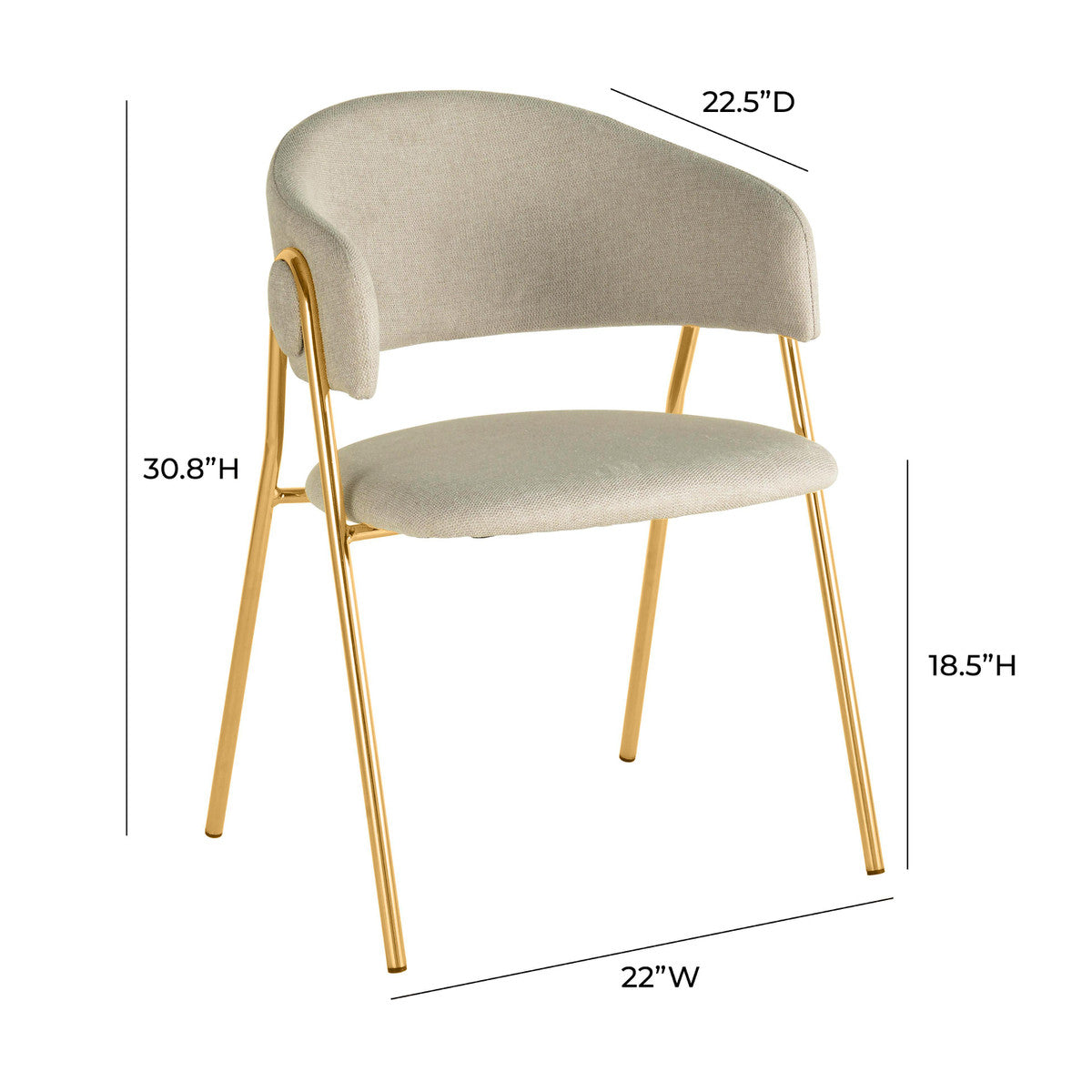 Lara Cream Dining Chair - Set of 2 | BeBoldFurniture