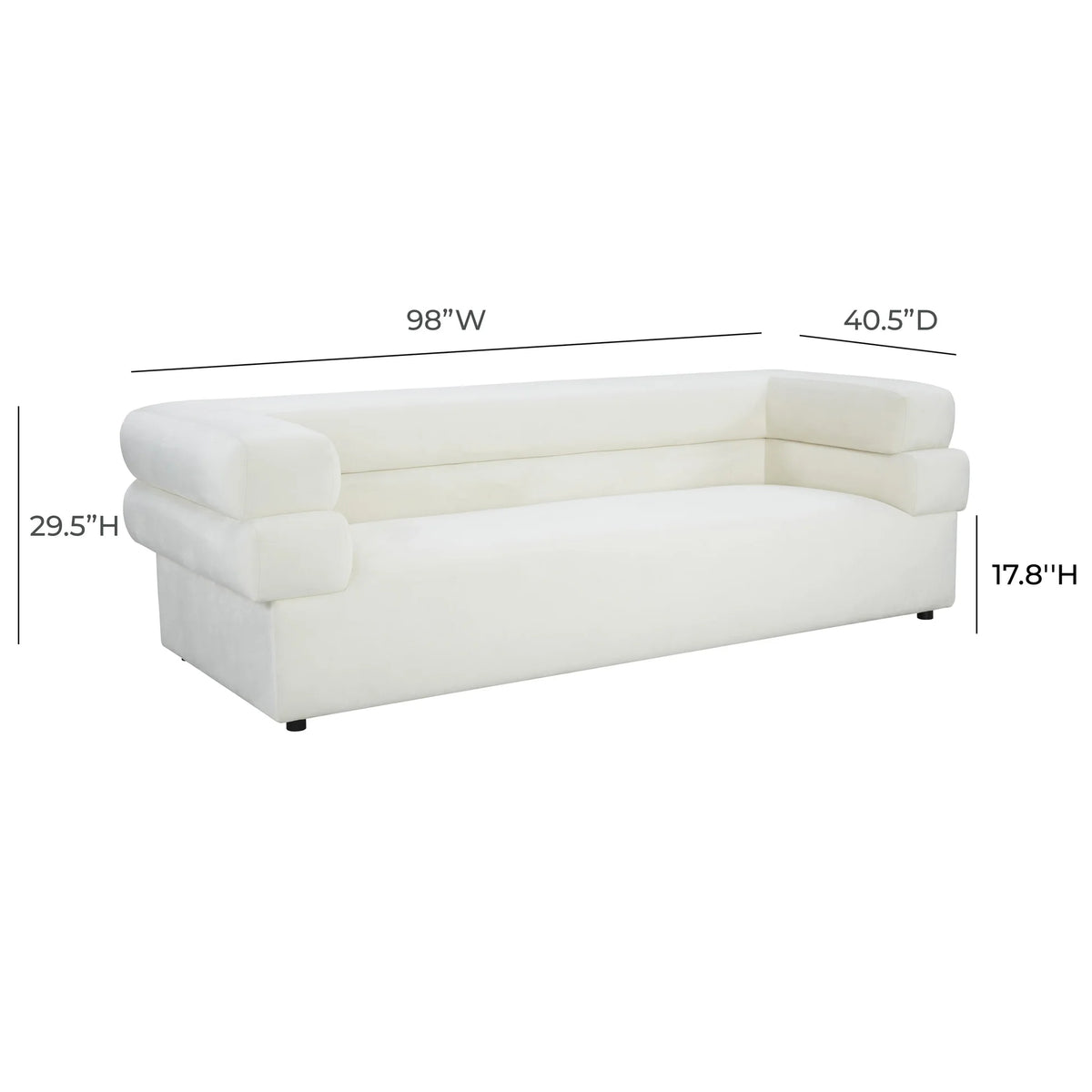 Elsa Cream Velvet Sofa | BeBoldFurniture