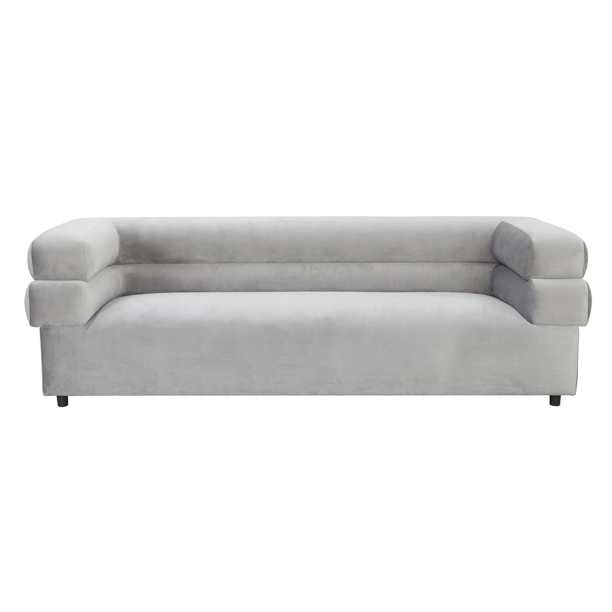 Elsa Light Grey Velvet Sofa | BeBoldFurniture