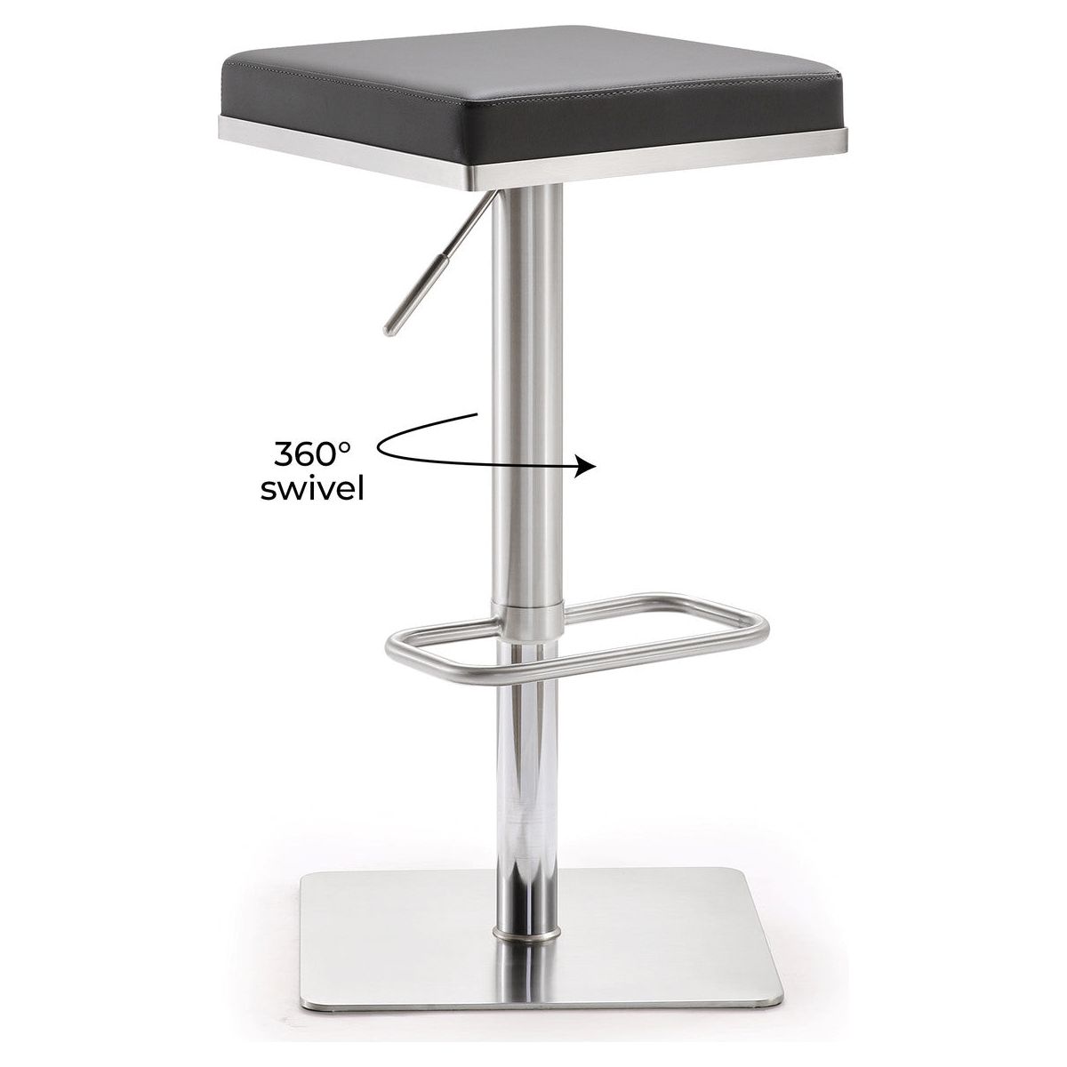 Bari Grey Steel Adjustable Barstool In Houston | BeBoldFurniture 