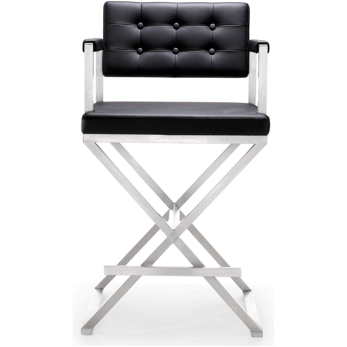 Director Black Stainless Steel Counter Stool | Be Bold Furniture