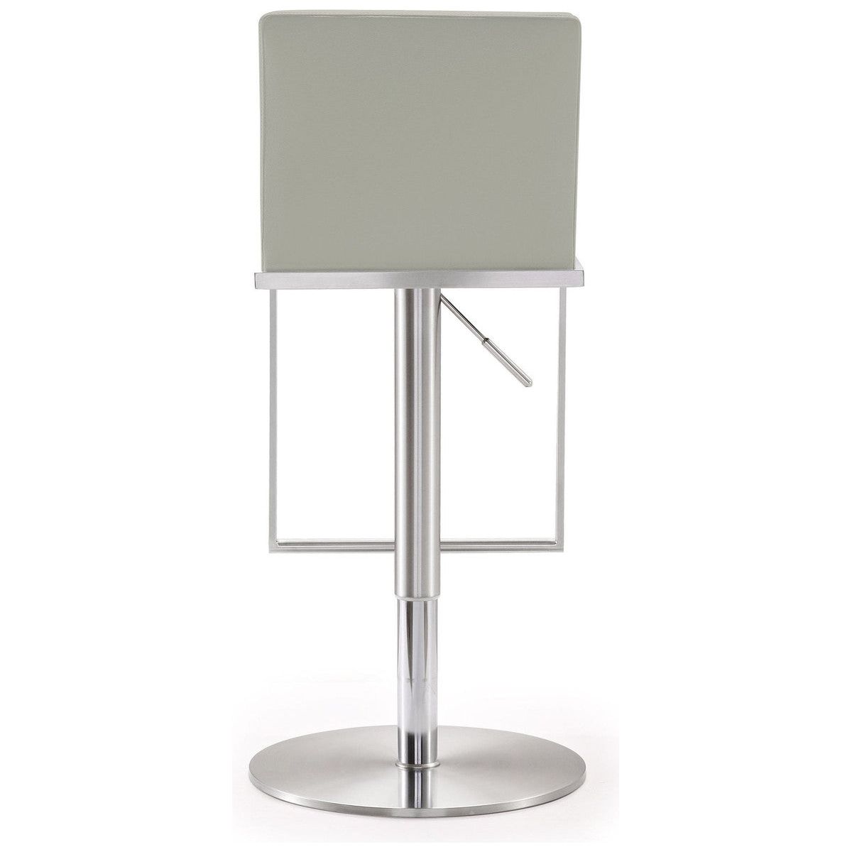 Amalfi Light Grey Leather Adjustable Stool In Houston | BeBoldFurniture 