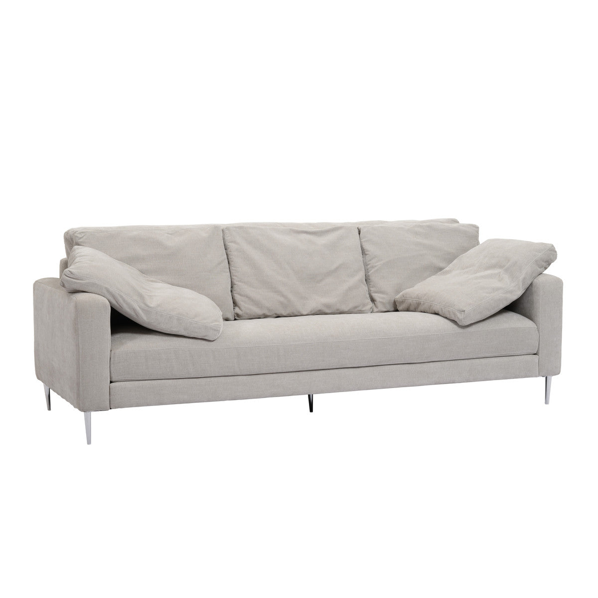 Vari Grey Textured Velvet Lounge Sofa | BeBoldFurniture