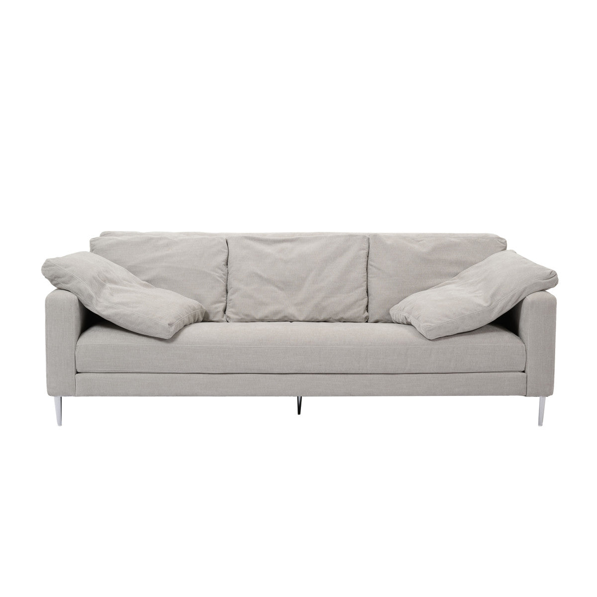 Vari Grey Textured Velvet Lounge Sofa | BeBoldFurniture