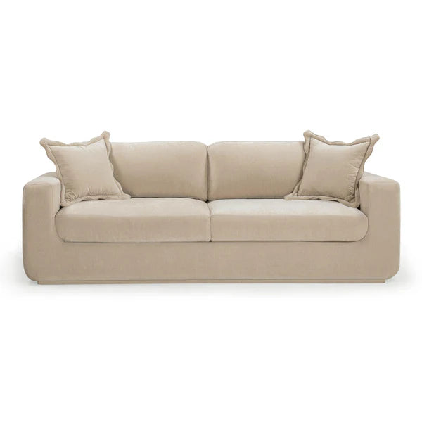 Miri Sand Upcycled Washed Velvet Sofa | BeBoldFurniture