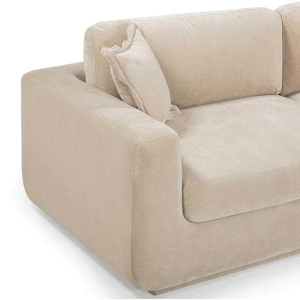 Miri Sand Upcycled Washed Velvet Sofa | BeBoldFurniture