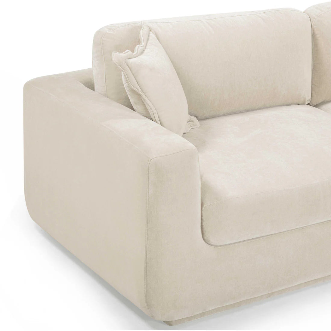 Miri Cream Upcycled Washed Velvet Sofa | BeBoldFurniture
