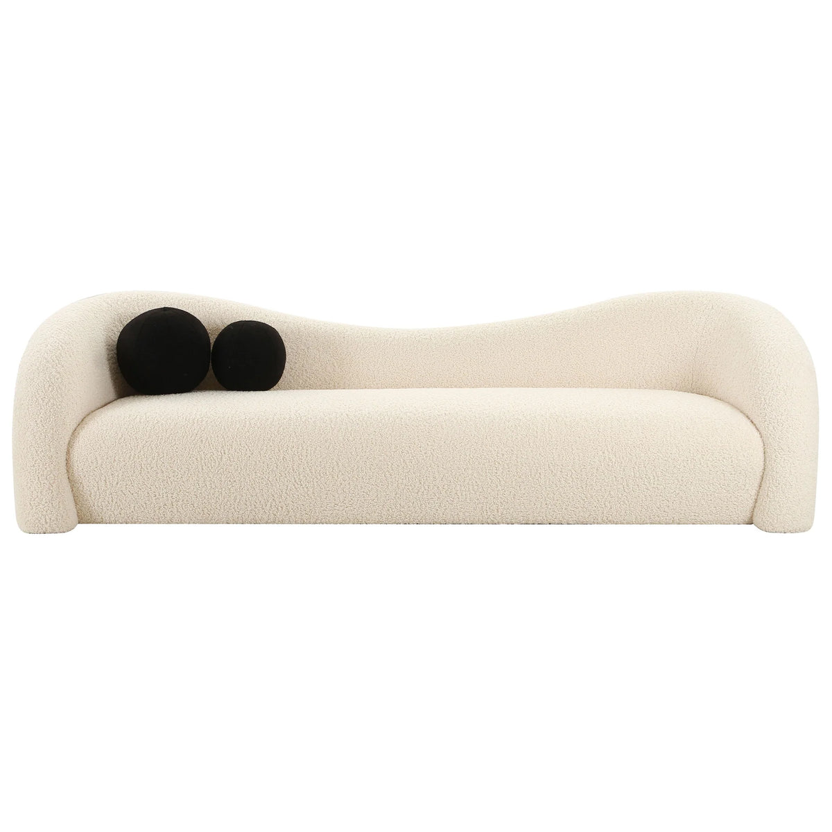 Leonie Beige Faux Shearling Sofa | BeBoldFurniture