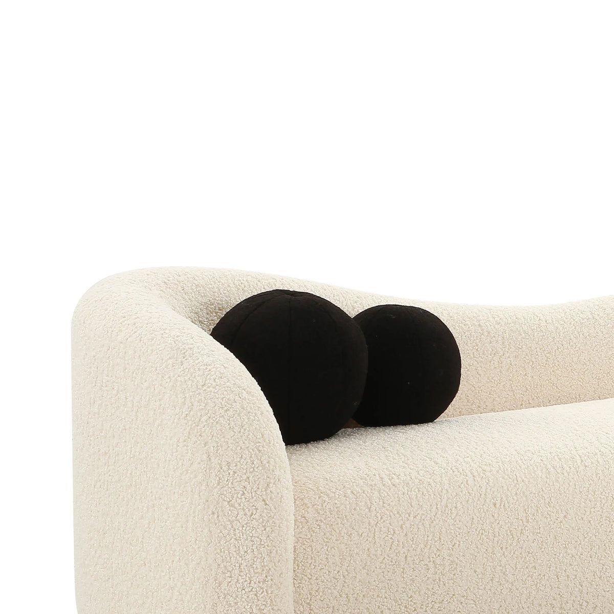 Leonie Beige Faux Shearling Sofa | BeBoldFurniture