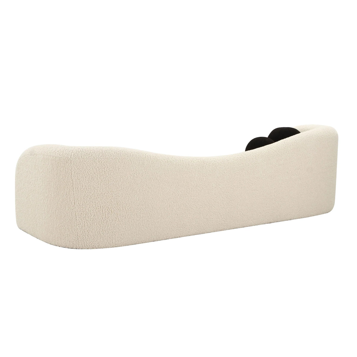 Leonie Beige Faux Shearling Sofa | BeBoldFurniture