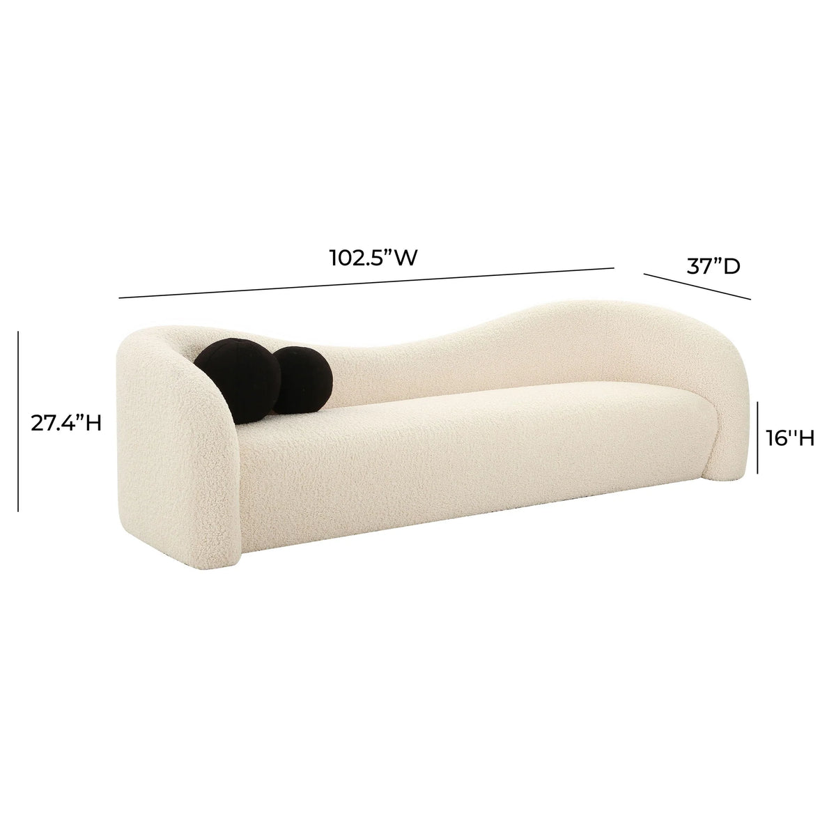 Leonie Beige Faux Shearling Sofa | BeBoldFurniture