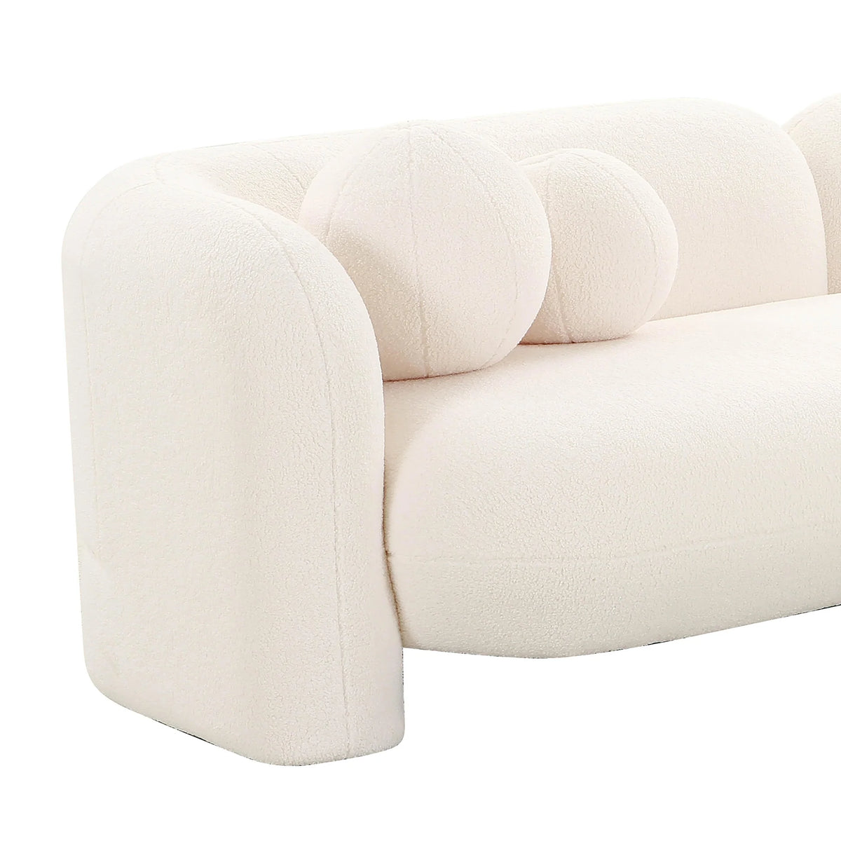 Amelie Cream Faux Fur Sofa | BeBoldFurniture