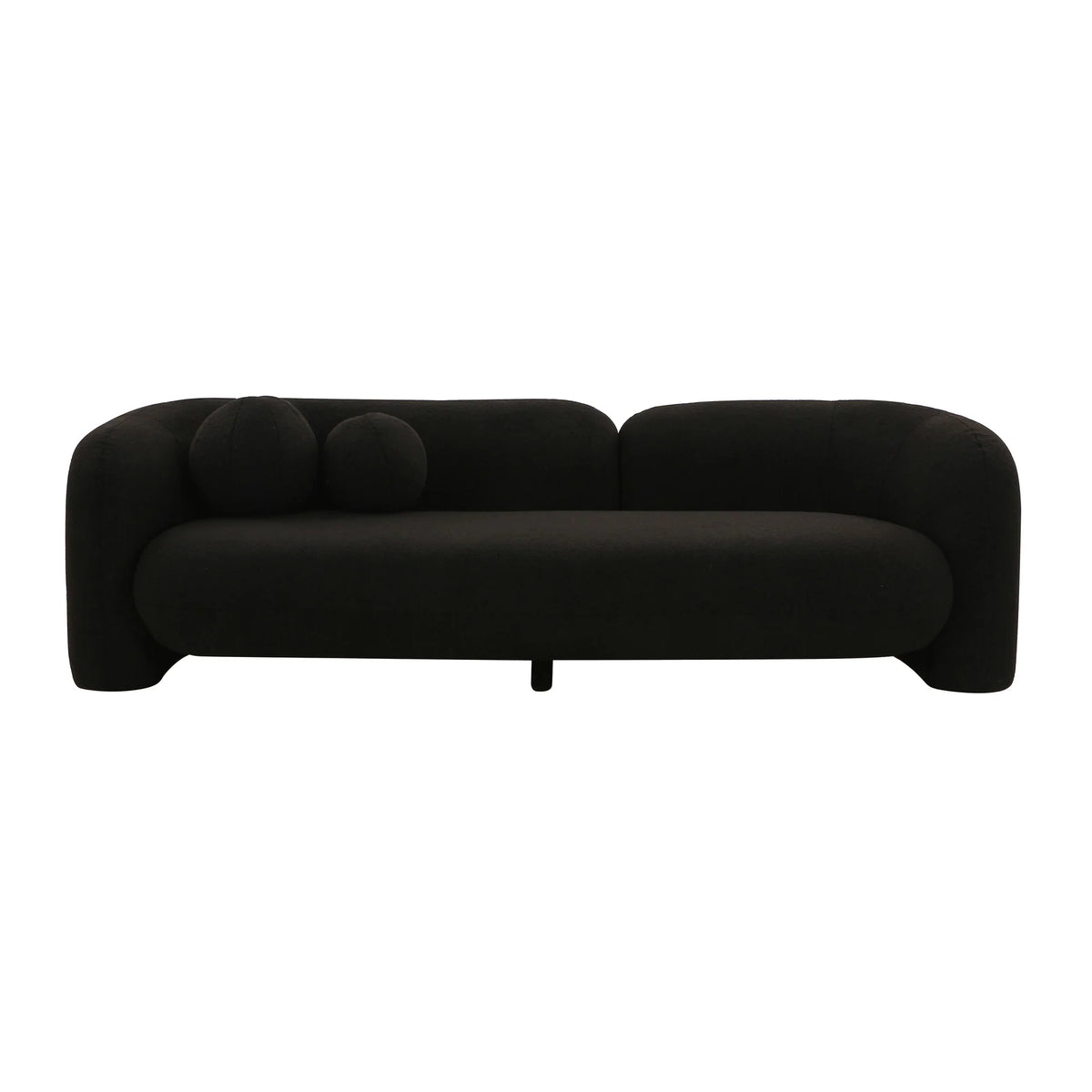 Amelie Black Faux Fur Sofa | BeBoldFurniture