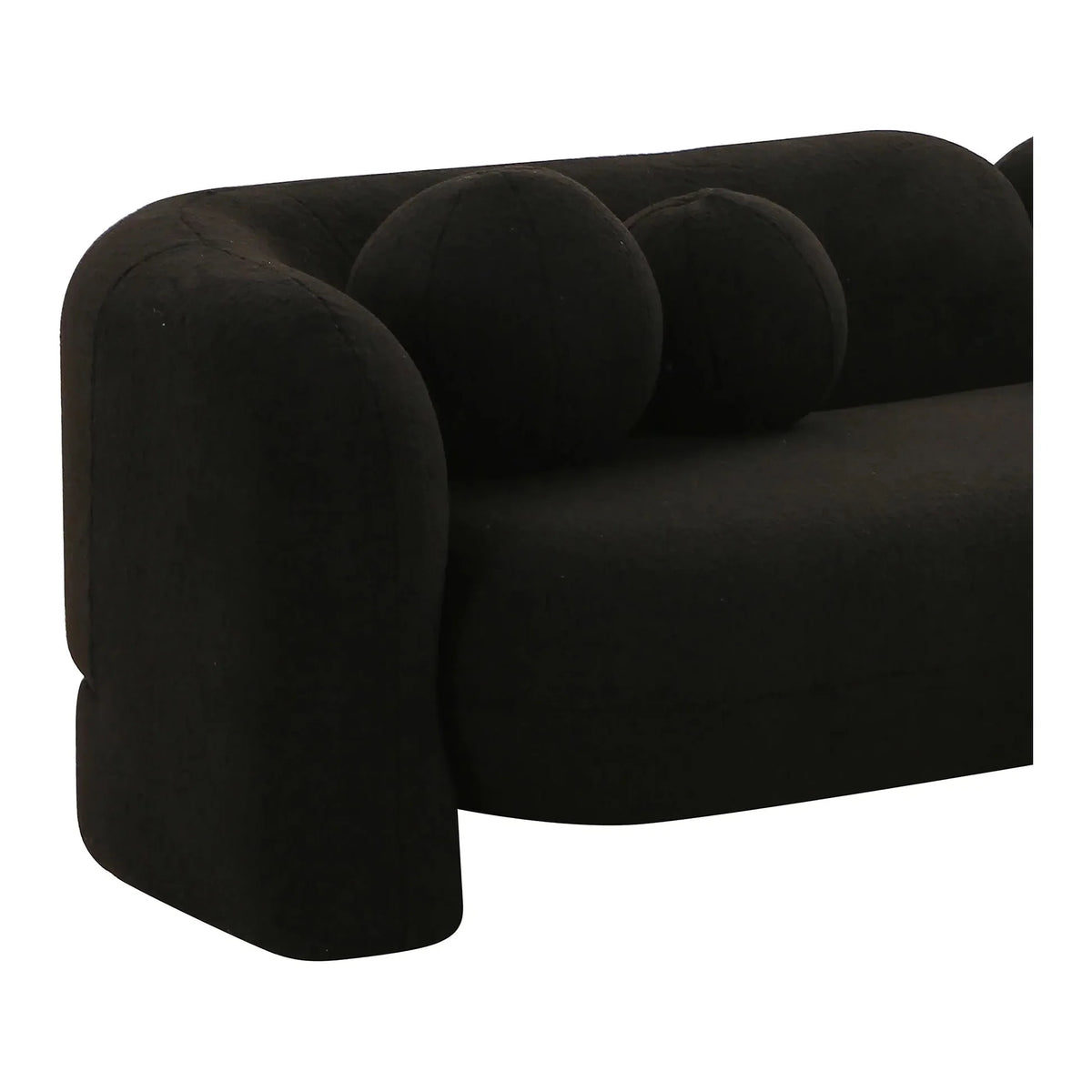 Amelie Black Faux Fur Sofa | BeBoldFurniture