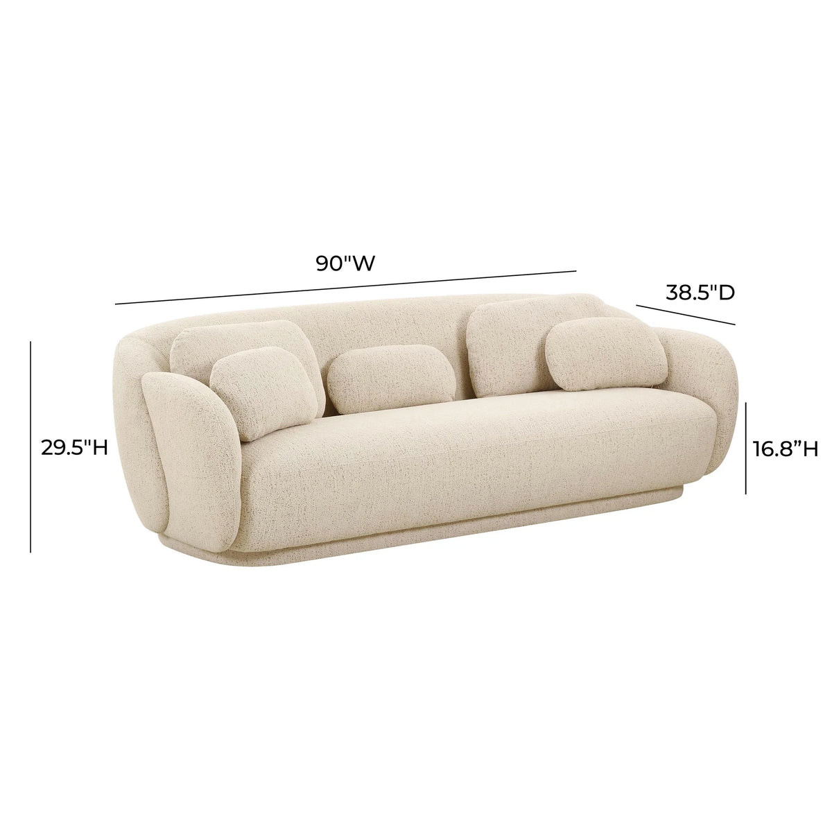 Misty Cream Boucle Sofa | BeBoldFurniture