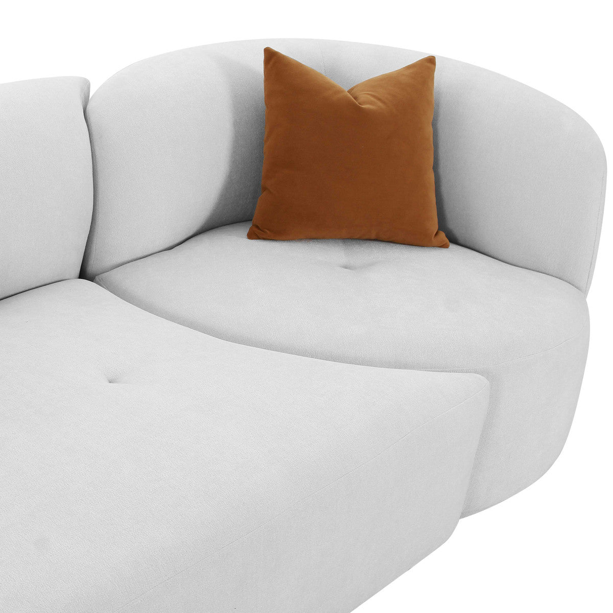 Fickle Grey Velvet 3-Piece Modular Sofa | BeBoldFurniture