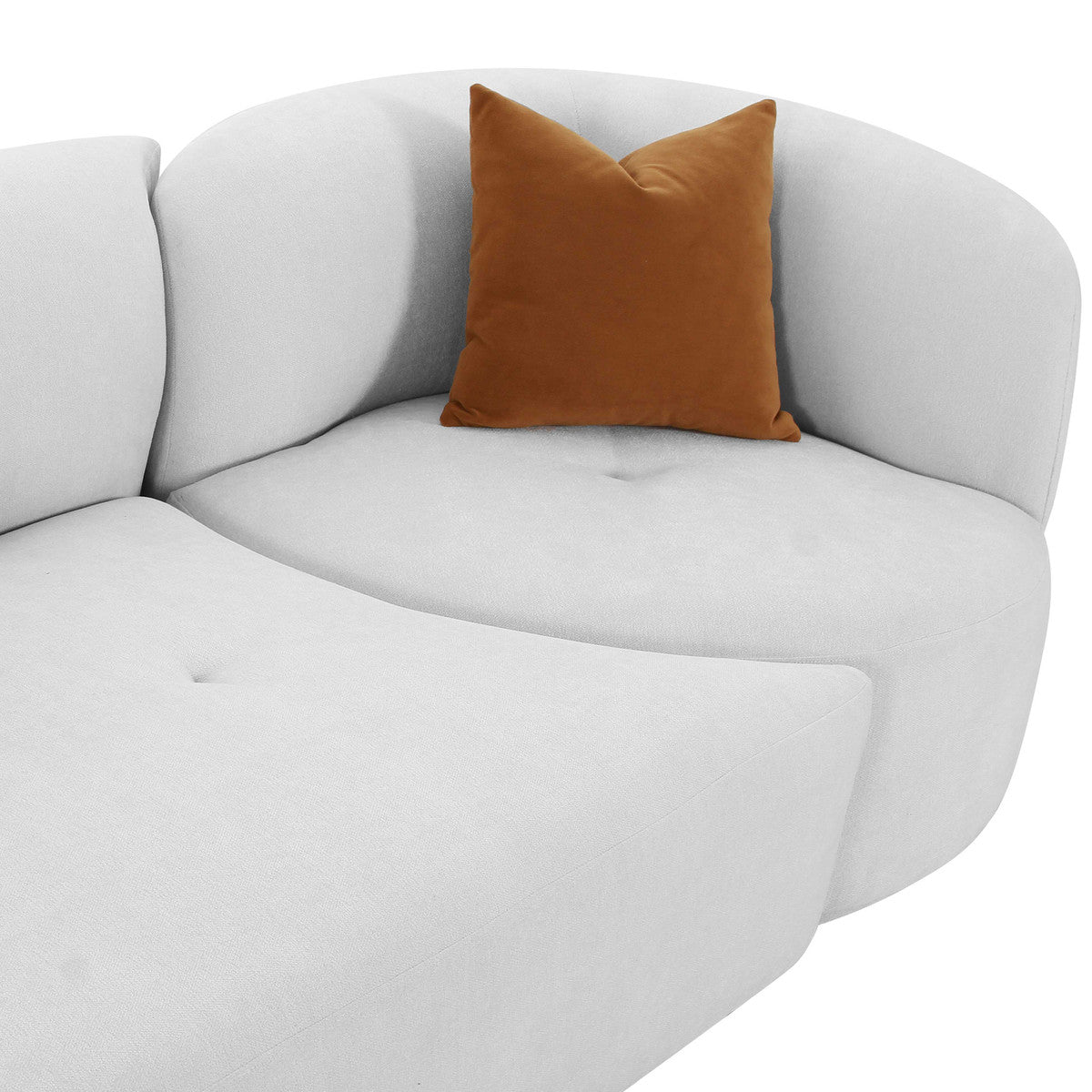 Fickle Grey Velvet 3-Piece Modular Sofa | BeBoldFurniture