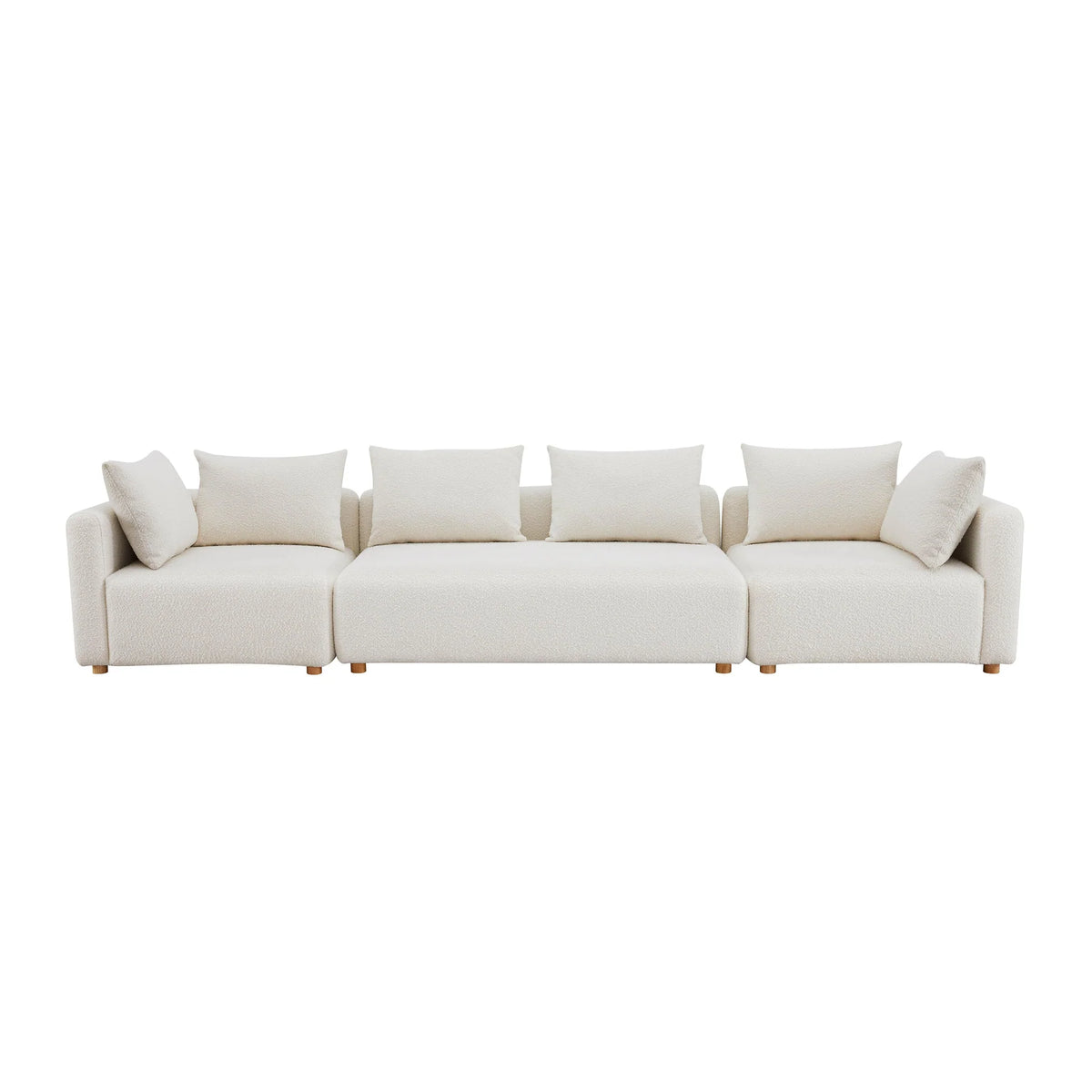 Hangover Cream Boucle 145" Long Sofa | BeBoldFurniture