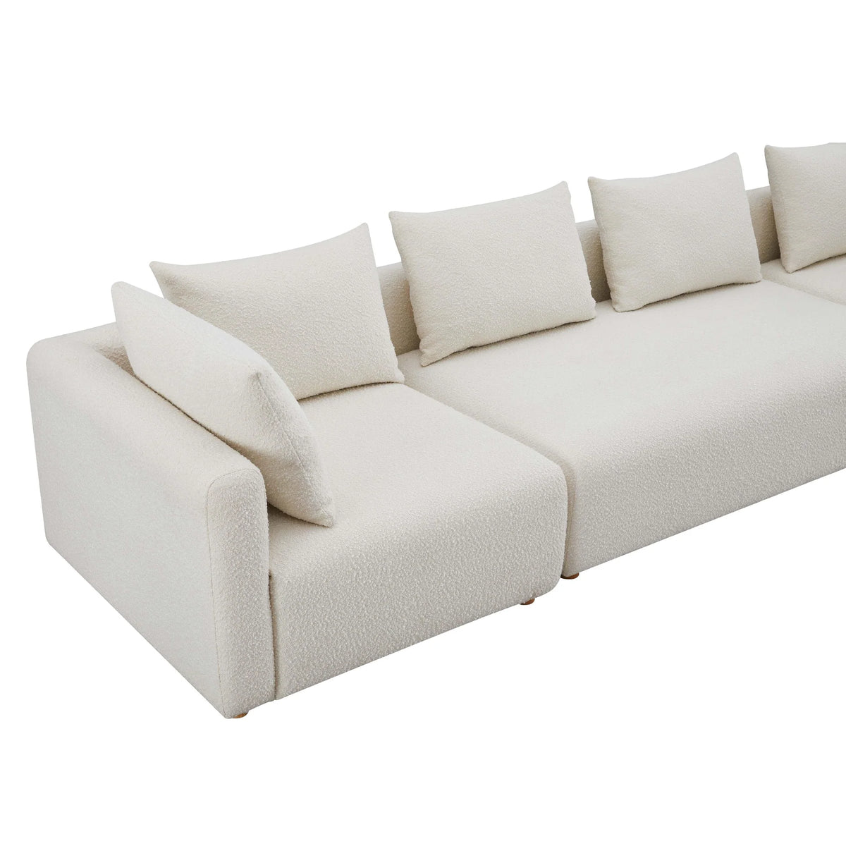 Hangover Cream Boucle 145" Long Sofa | BeBoldFurniture