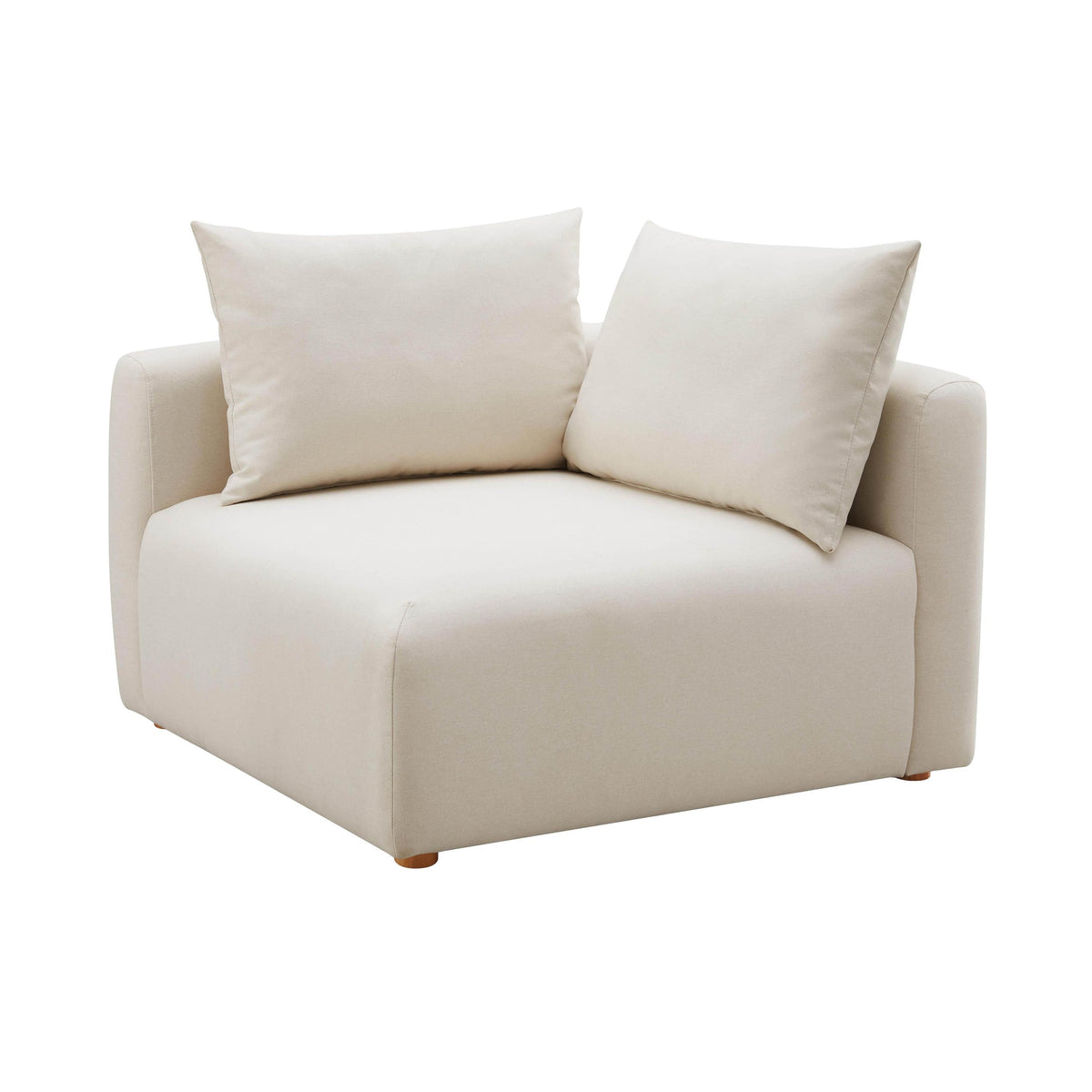 Hangover Cream Performance Linen Modular Corner Chair | BeBoldFurniture