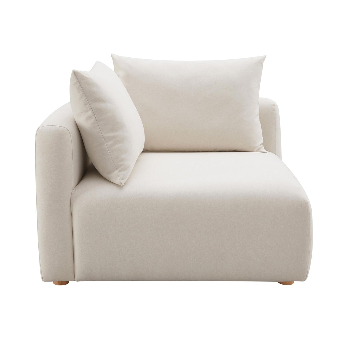 Hangover Cream Performance Linen Modular Corner Chair | BeBoldFurniture