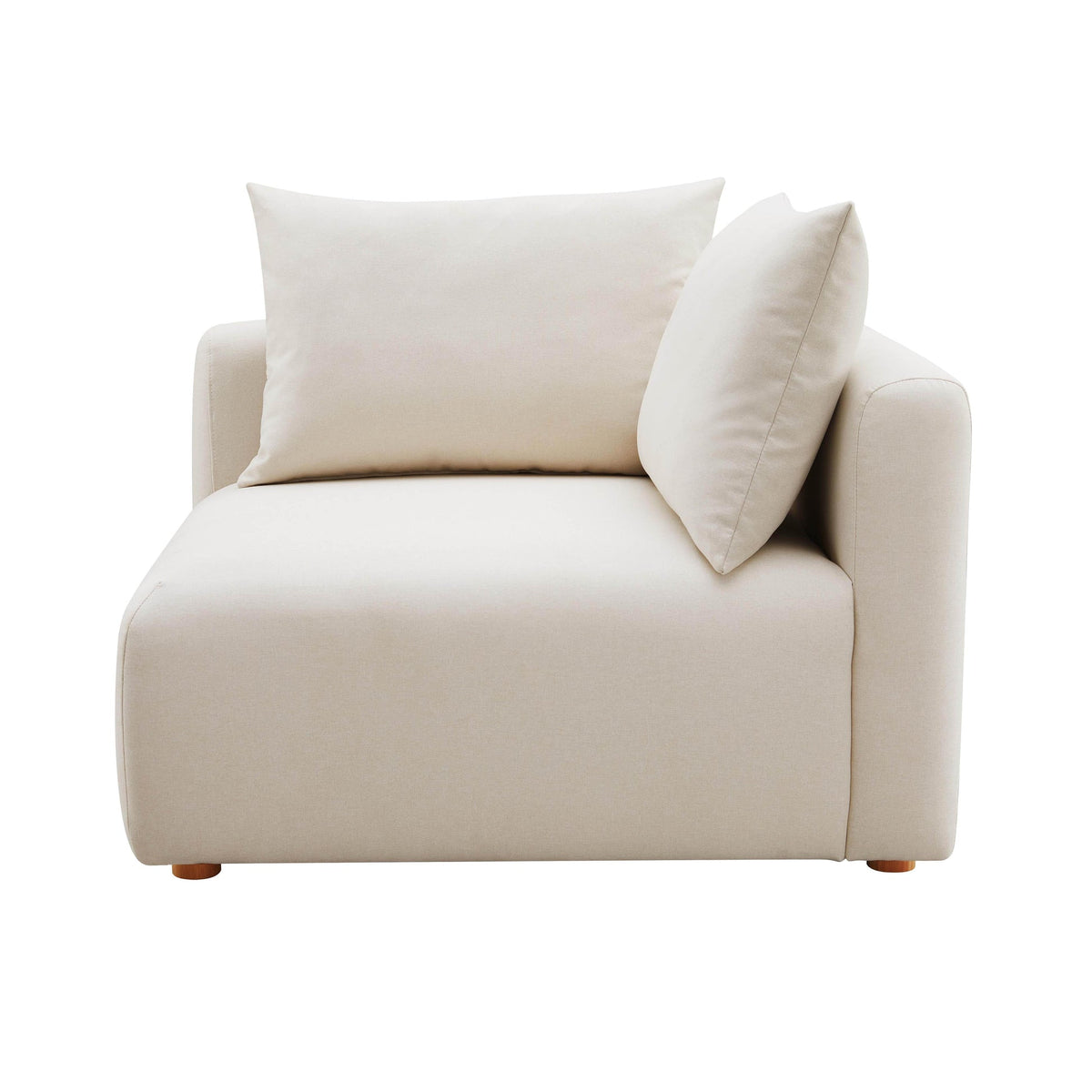 Hangover Cream Performance Linen Modular Corner Chair | BeBoldFurniture