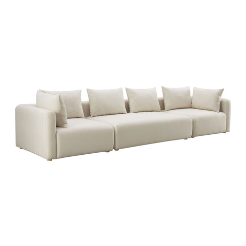 Hangover Cream Linen 145" Long Sofa | BeBoldFurniture