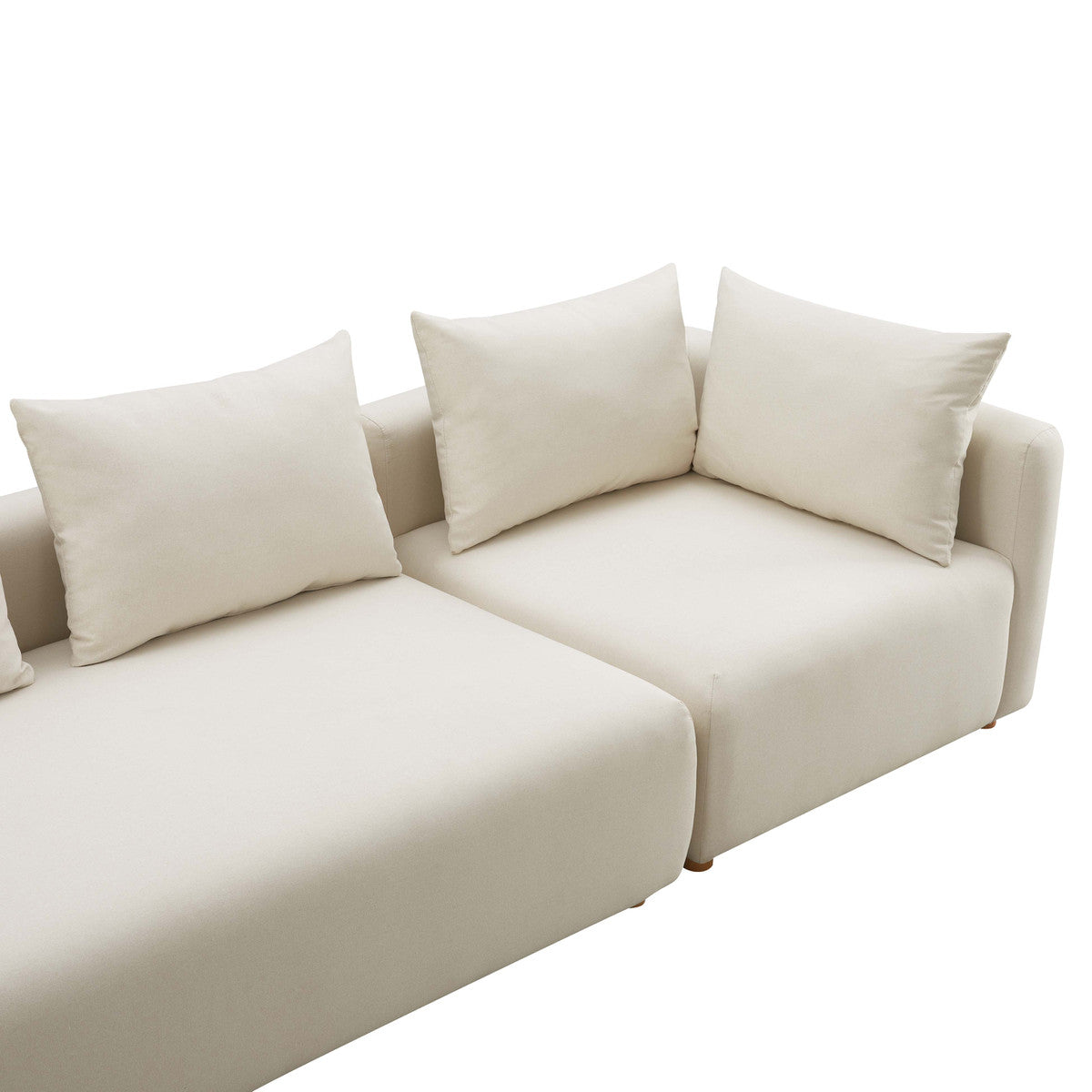 Hangover Cream Linen 145" Long Sofa | BeBoldFurniture