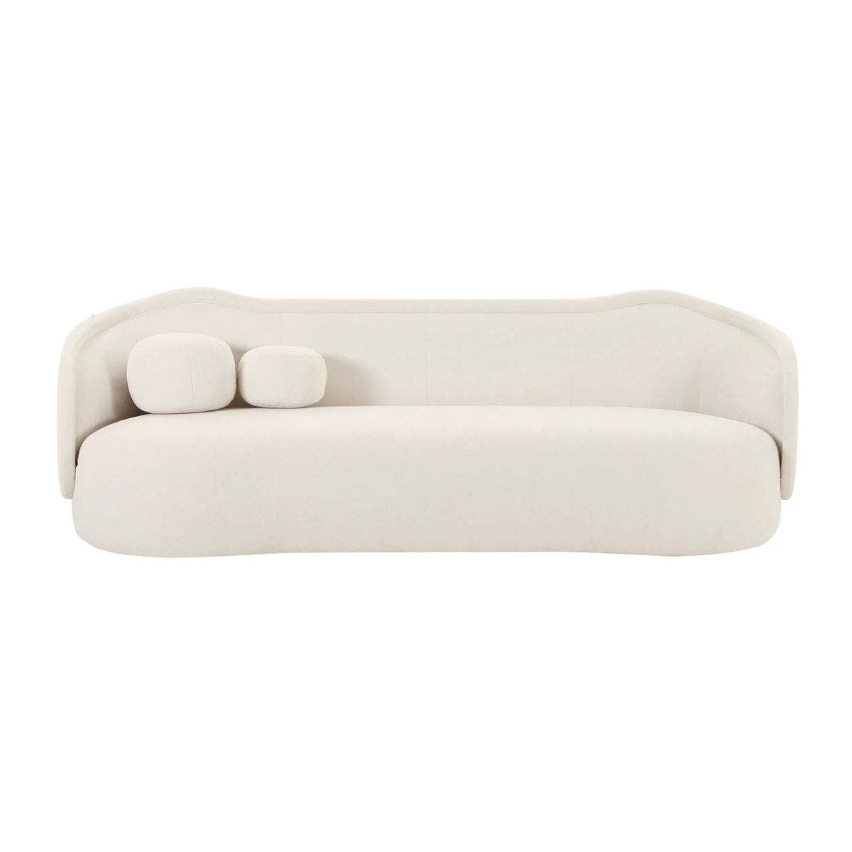 Circe Cream Textured Velvet Sofa | BeBoldFurniture