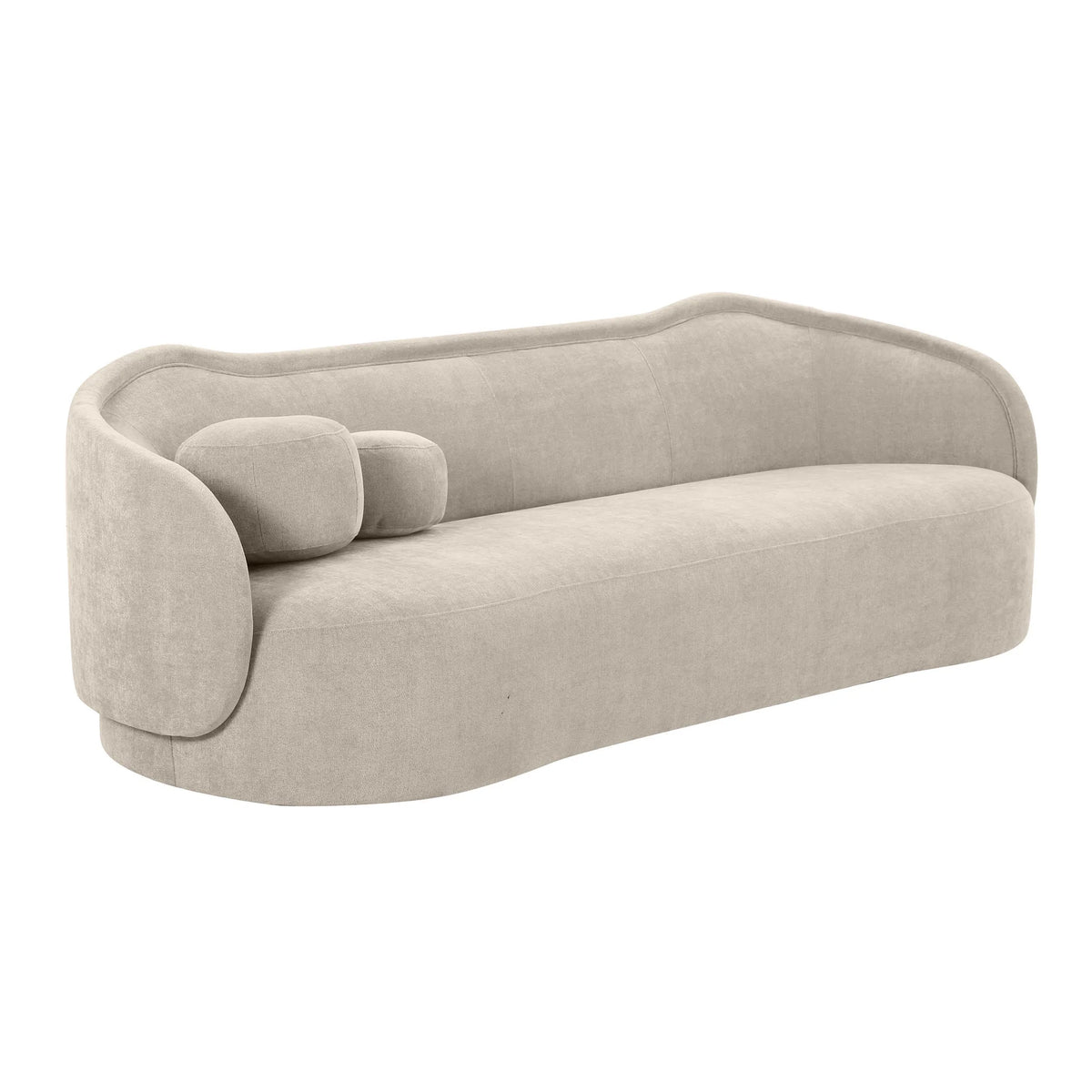 Circe Taupe Textured Velvet Sofa | BeBoldFurniture