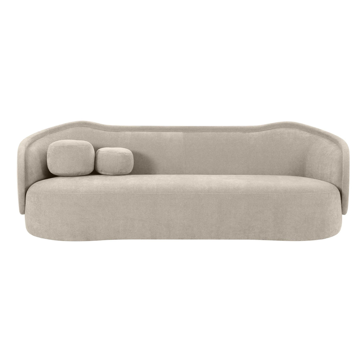 Circe Taupe Textured Velvet Sofa | BeBoldFurniture