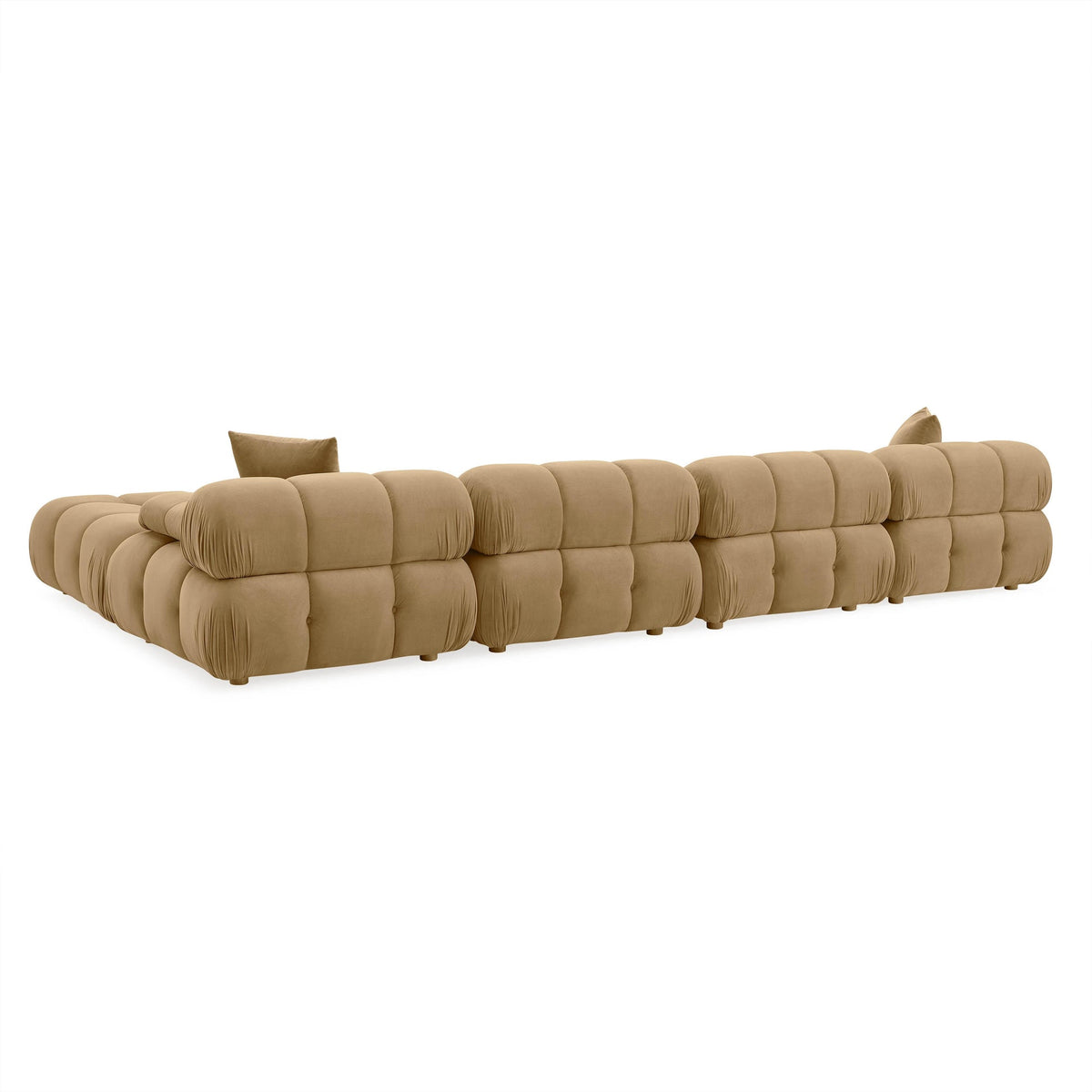 Calliope Cafe Au Lait Performance Velvet 6-piece Modular U-Sectional | BeBoldFurniture