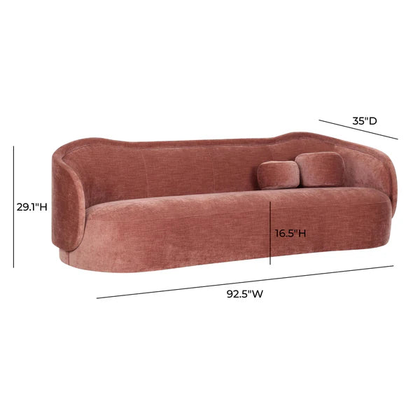 Circe Mauve Textured Velvet Sofa | BeBoldFurniture